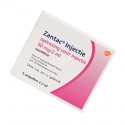 Зантак ампулы (Ранитидин в ампулах, Zantac) раствор для инъекций 25мг/мл 2мл №5 в Биробиджане и области фото